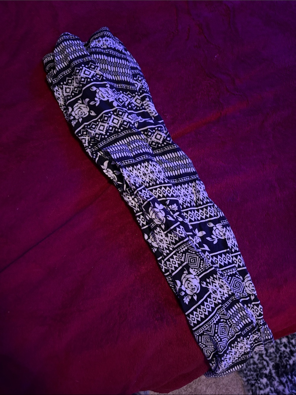 Black & White Patterned Flow pants